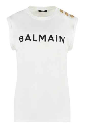 Balmain Cotton Tank Top - Balmain - Modalova