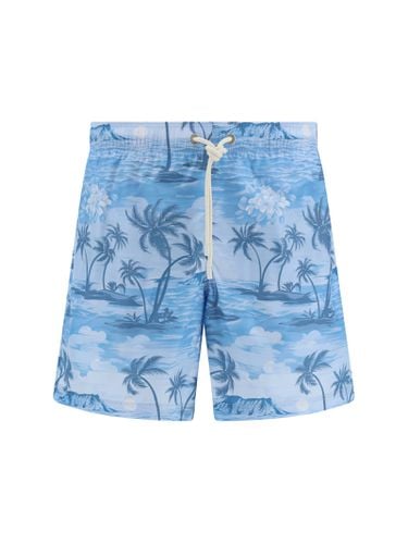 Palm Angels Printed Swim Shorts - Palm Angels - Modalova