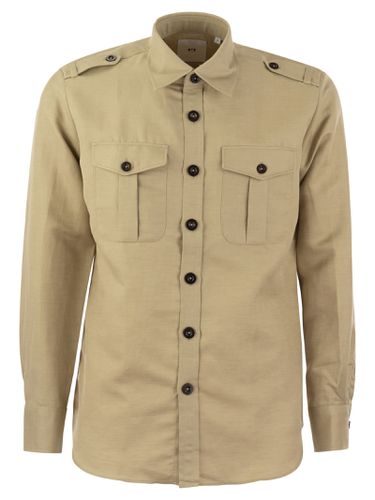 Linen And Cotton Safari Shirt - PT Torino - Modalova