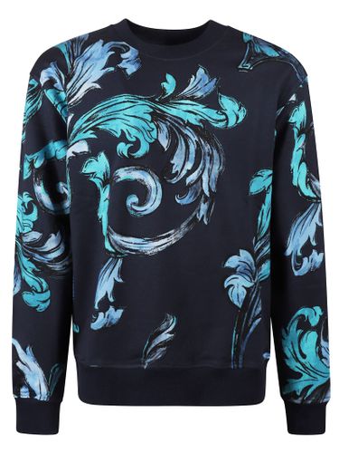 Printed Rib Sweatshirt - Versace Jeans Couture - Modalova