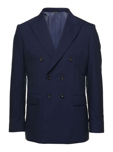 Double-breasted Blazer With Pointed Reverses In Wool And Cotton Blend Man - Reveres 1949 - Modalova