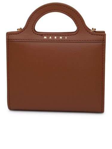 Marni Brown Leather Card Holder - Marni - Modalova