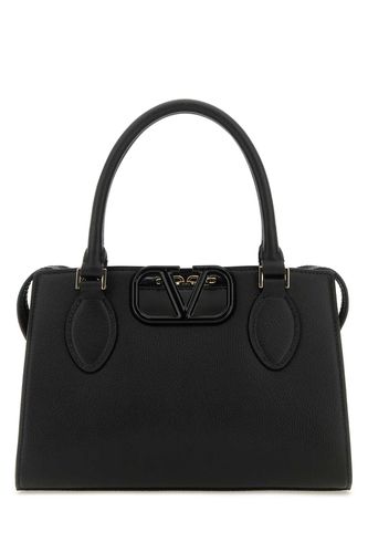 Black Leather Vlogo Handbag - Valentino Garavani - Modalova