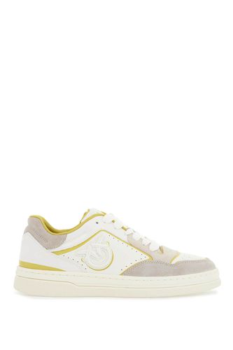 Sneakers Mandy 08 In White Leather With Lime Details For Women - Pinko - Modalova