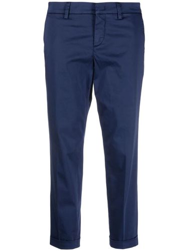 Fay Blue Stretch-cotton Trousers - Fay - Modalova