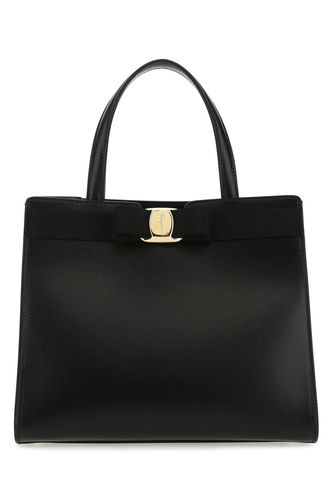 Ferragamo Black Leather Handbag - Ferragamo - Modalova
