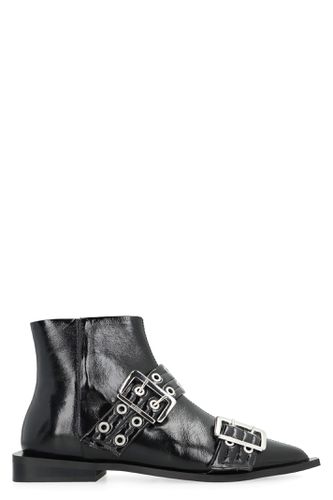 Ganni Faux Leather Ankle Boots - Ganni - Modalova