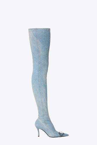 Venus D-venus Tbt D Boots Light blue denim over-the-knee boots - D Venus Tbt D Boots - Diesel - Modalova