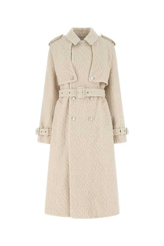 Koché Ivory Wool Blend Trench Coat - Koché - Modalova