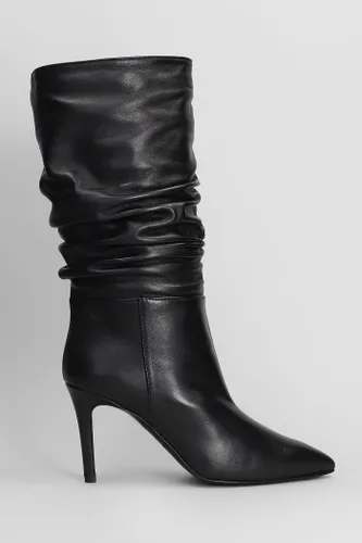 High Heels Boots In Leather - Via Roma 15 - Modalova