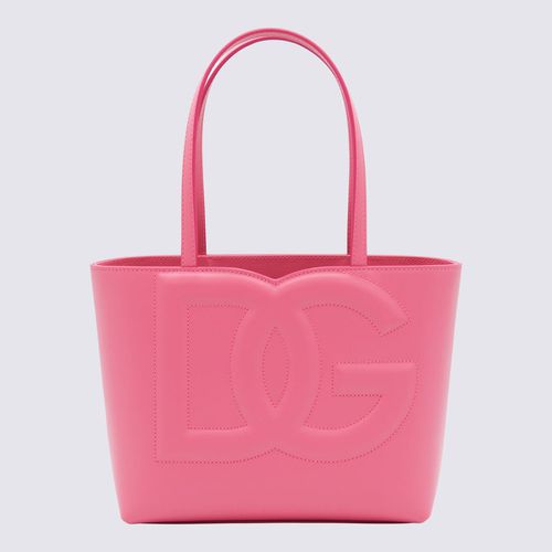 Pink Leather Tote Bag - Dolce & Gabbana - Modalova