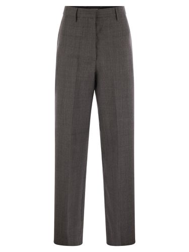 Prince Of Wales Wool And Silk Trousers - Fabiana Filippi - Modalova