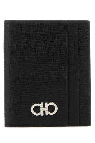 Ferragamo Black Leather Card Holder - Ferragamo - Modalova