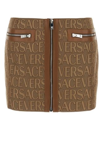 Embroidered Jacquard Mini Skirt - Versace - Modalova