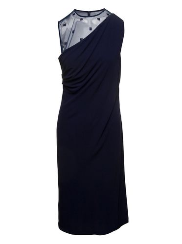 Midi Sleeveless Draped Dress With 4g Plumentis Trasparent Tulle In Viscose Woman - Givenchy - Modalova