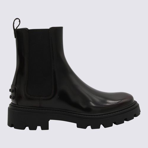 Tod's Black Leather Boots - Tod's - Modalova