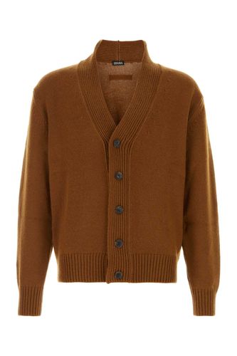 Caramel Cashmere Blend Cardigan - Zegna - Modalova