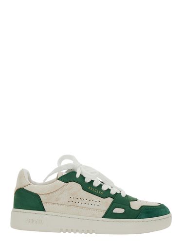Dice Low Green And Low Top Sneakers With Embossed Logo And Vintage Effect In Leather Woman - Axel Arigato - Modalova