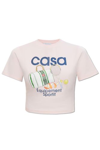 Casablanca Printed Cropped T-shirt - Casablanca - Modalova