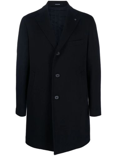 Single-breasted Navy Coat - Tagliatore - Modalova