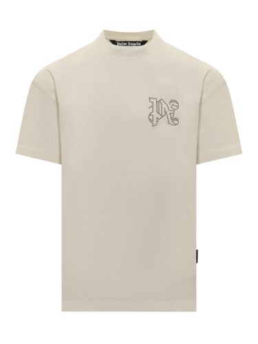 Studded Monogram T-shirt - Palm Angels - Modalova