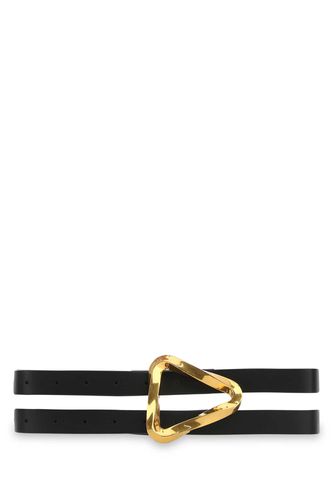 Black Leather Grasp Belt - Bottega Veneta - Modalova