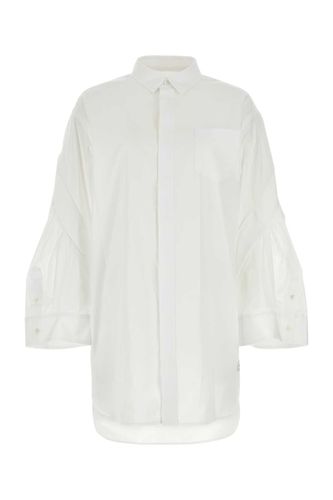 White Poplin Thomas Mason Shirt Dress - Sacai - Modalova