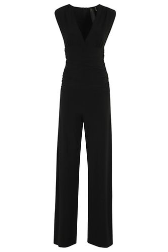 Sleeveless V Neck Shirred Waist Jumpsuit - Norma Kamali - Modalova