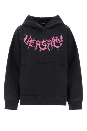 Cotton Oversize Sweatshirt - Versace - Modalova