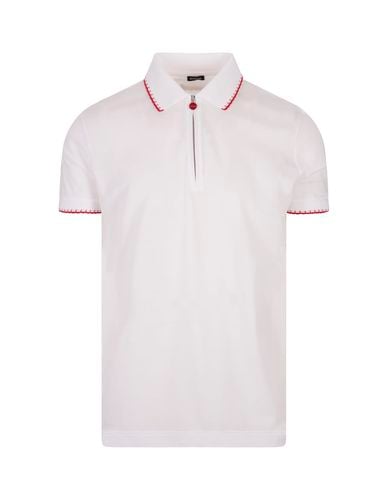 Piqué Polo Shirt With Zip - Kiton - Modalova