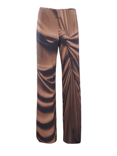 Jersey Pants With Draping - Alberta Ferretti - Modalova