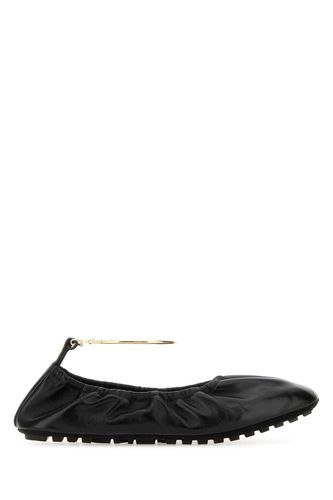 Fendi Black Leather Ballerinas - Fendi - Modalova