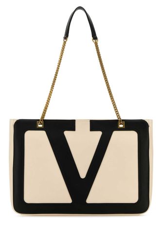 Sand Leather Medium Viva Superstar Shopping Bag - Valentino Garavani - Modalova