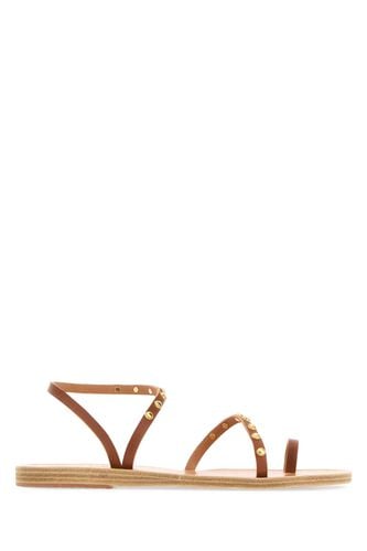 Caramel Leather Eleftheria Thong Sandals - Ancient Greek Sandals - Modalova