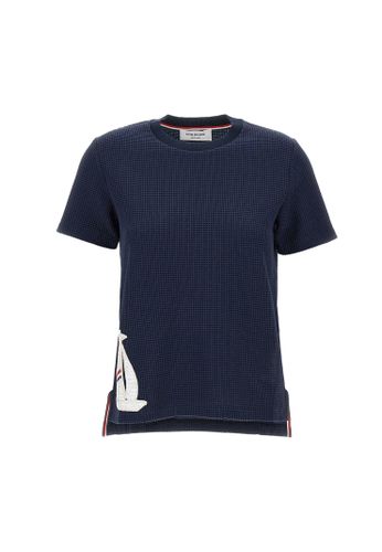 Short Sleeve Tee Cotton T-shirt - Thom Browne - Modalova