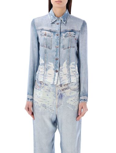 Stretch Denim-like Print Shirt - Diesel - Modalova