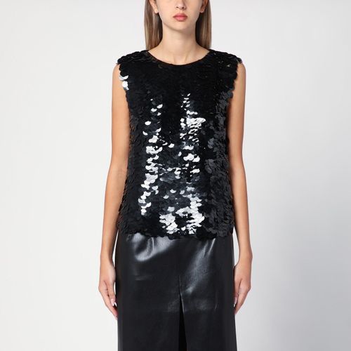 Parosh Black Sequin Top - Parosh - Modalova