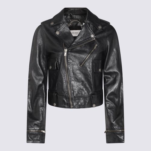 Golden Goose Black Leather Jacket - Golden Goose - Modalova