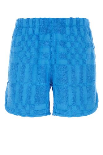 Light-blue Terry Fabric Bermuda Shorts - Burberry - Modalova