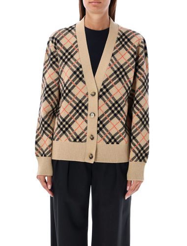 Check Cashmere Cardigan - Burberry London - Modalova