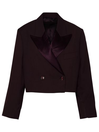 Burgundy Wool Blend Blazer - Acne Studios - Modalova