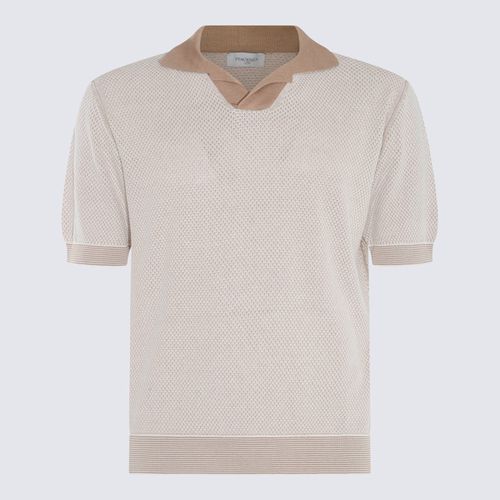 Beige Cotton-silk Blend Polo Shirt - Piacenza Cashmere - Modalova