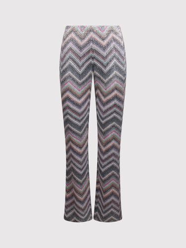 Flared Trousers In Zig Zag Knit With Sequins - Missoni - Modalova