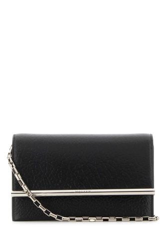 Black Leather Mini Cross-bar Clutch - Alexander McQueen - Modalova