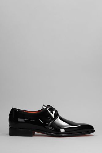 Leather Vynil Lace Up Shoes - Santoni - Modalova