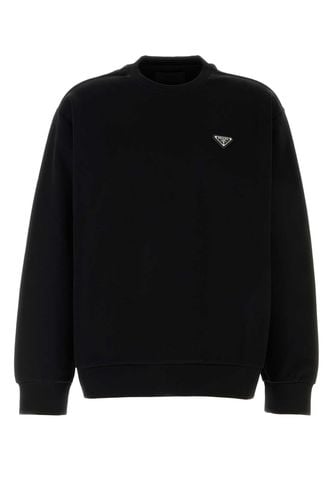 Prada Black Cotton Blend Sweatshirt - Prada - Modalova