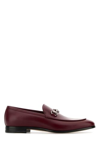 Gucci Burgundy Leather Loafers - Gucci - Modalova