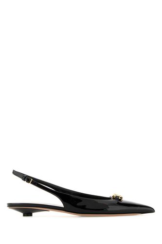 Black Leather Vlogo The Bold Edition Ballerinas - Valentino Garavani - Modalova