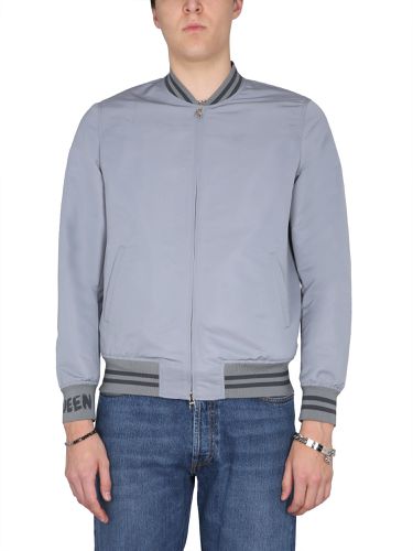 Stripe Trim Bomber Jacket - Alexander McQueen - Modalova