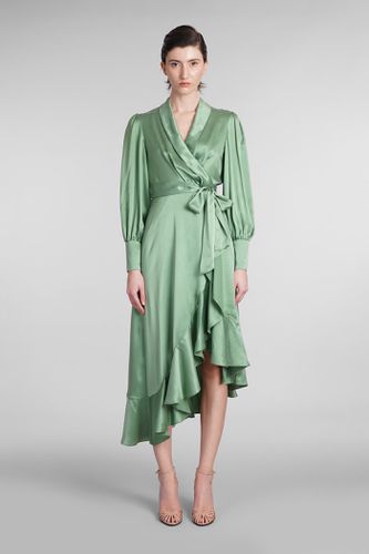 Zimmermann Dress In Green Silk - Zimmermann - Modalova